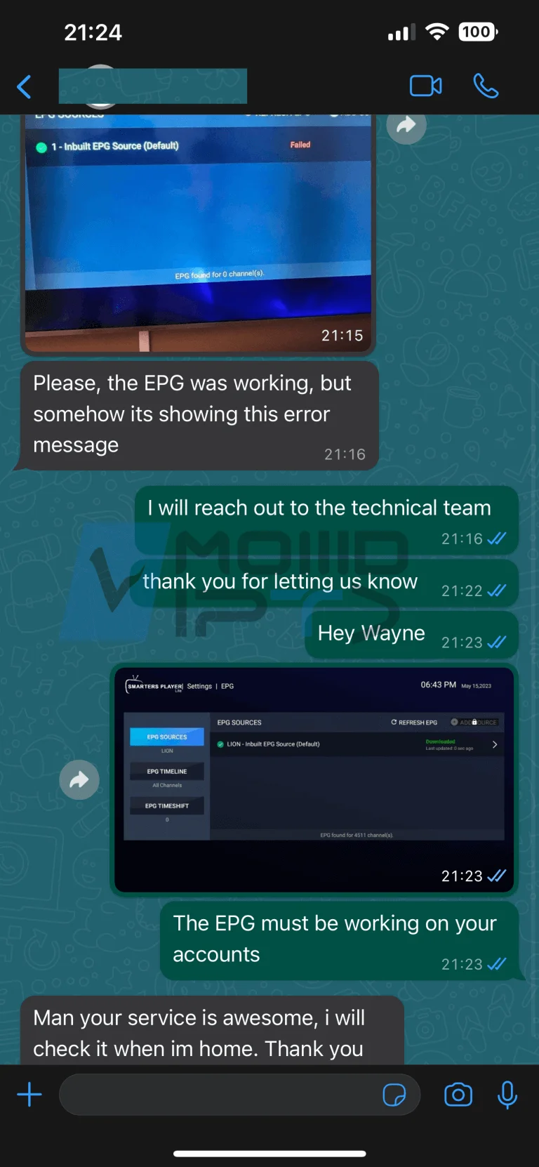 Customer feedback and testimonials for IPTV Canada services